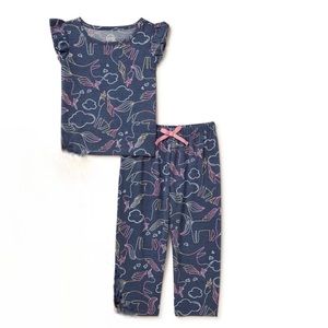 NWT Toddler Girls Print Pajama Set, 2-piece, Size: 5T